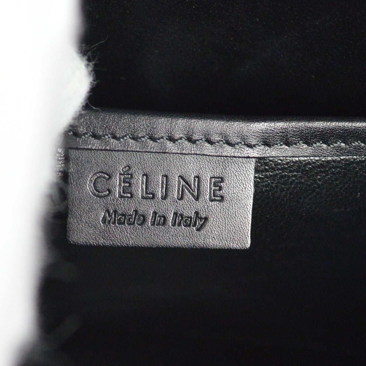 Celine Tricolor Luggage Felt Blue Leather Handbag (Pre-Owned)