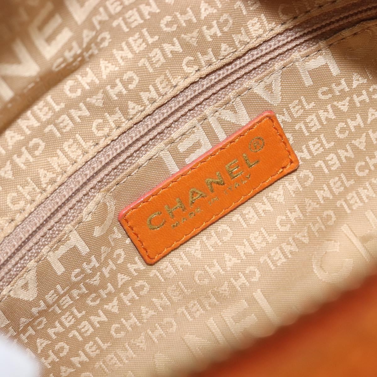 Chanel Coco Mark Suede Orange Suede Shoulder Bag Bag (Pre-Owned)