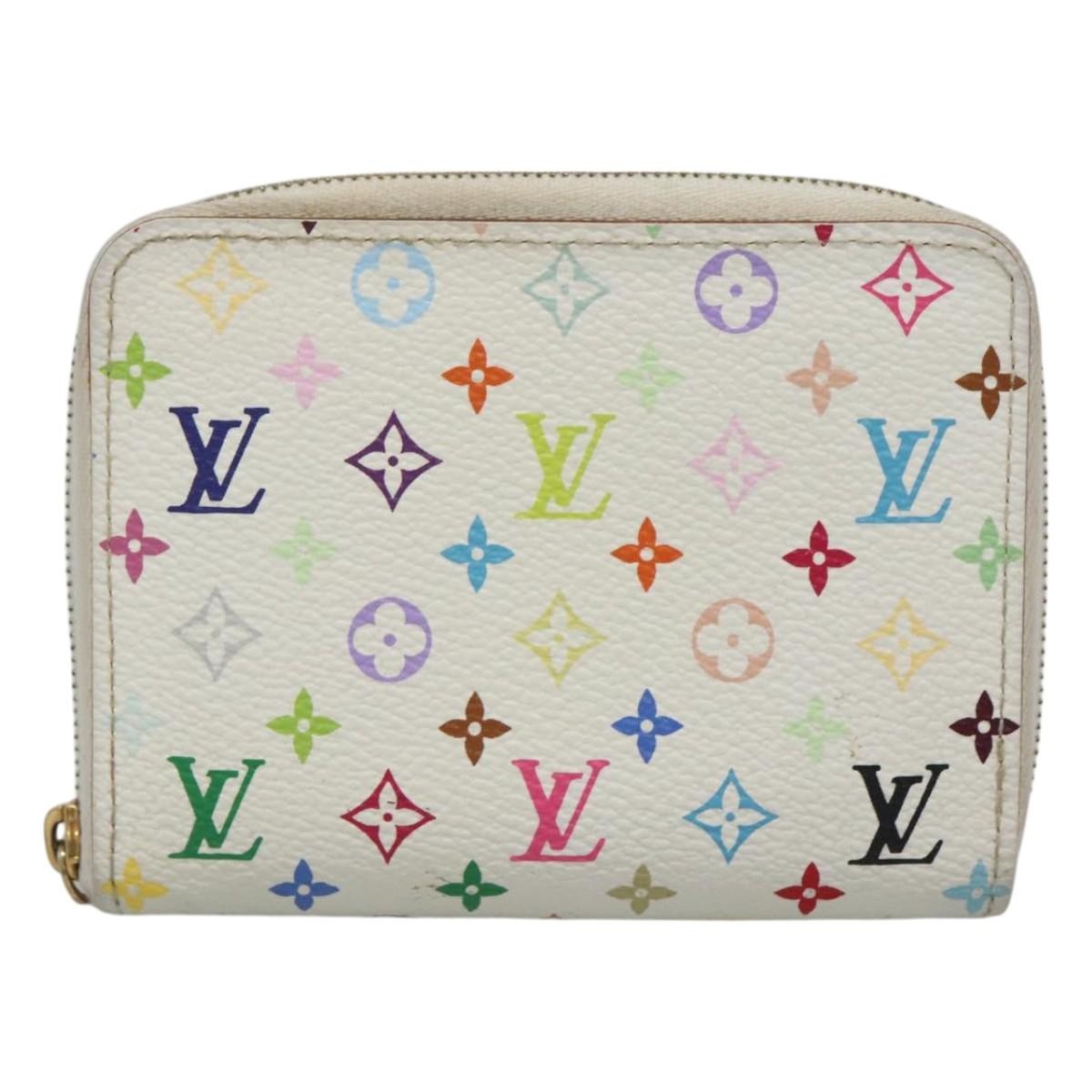 Louis Vuitton Porte-Monnaie Zippy Monogram Multicolor White Canvas Wallets Accessory (Pre-Owned)