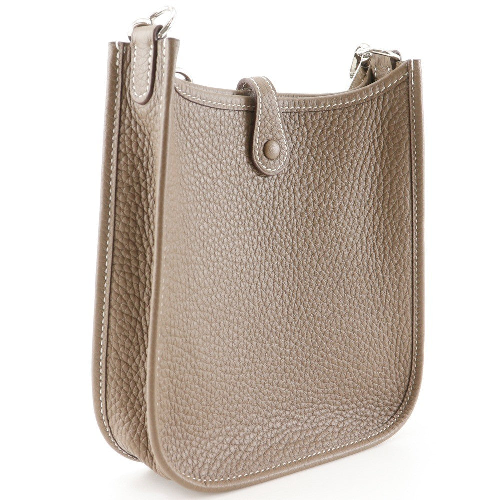 Hermes Evelyne Bag Gen Iii Clemence Brown Leather Shoulder Bag Bag (Pre-Owned)