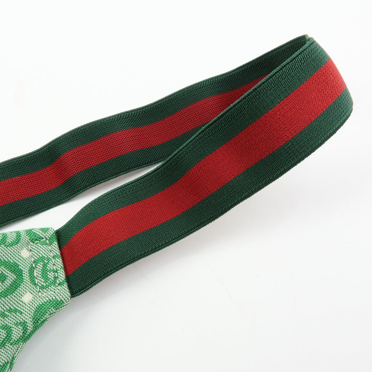 Gucci Children's Belt Printed Gg Coated Canvas Green Canvas Handbag (Pre-Owned)