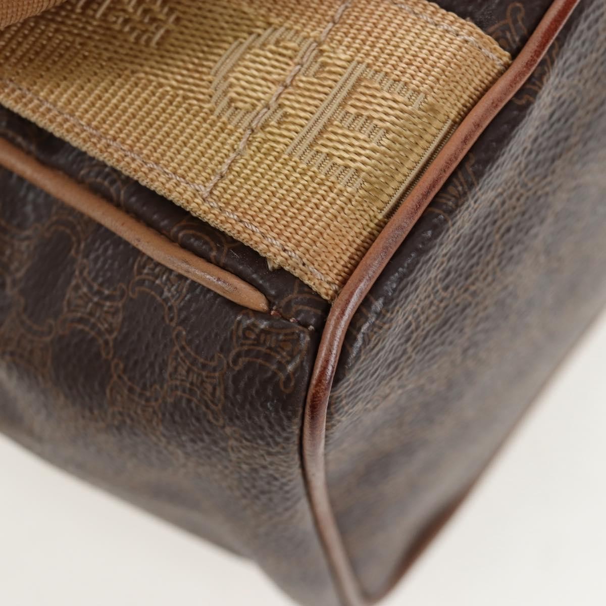 Celine Vintage Macadam Canvas Brown Canvas Backpack Bag (Pre-Owned)