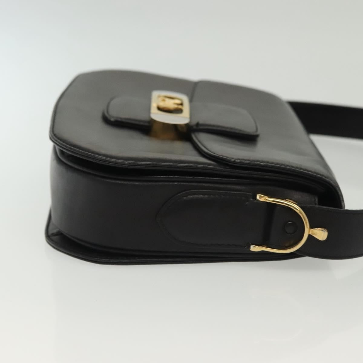 Celine Horse Carriage Leather Black Leather Bag (Pre-Owned)