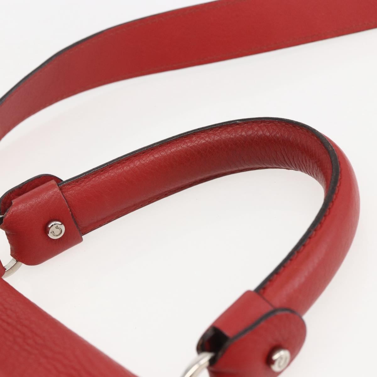 Salvatore Ferragamo Sofia Satchel Grainy Leather Red Leather Handbag (Pre-Owned)