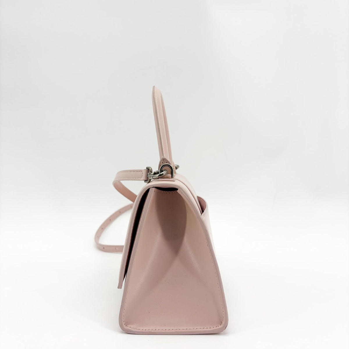 Balenciaga Hourglass Top Handle Leather Pink Leather Handbag (Pre-Owned)