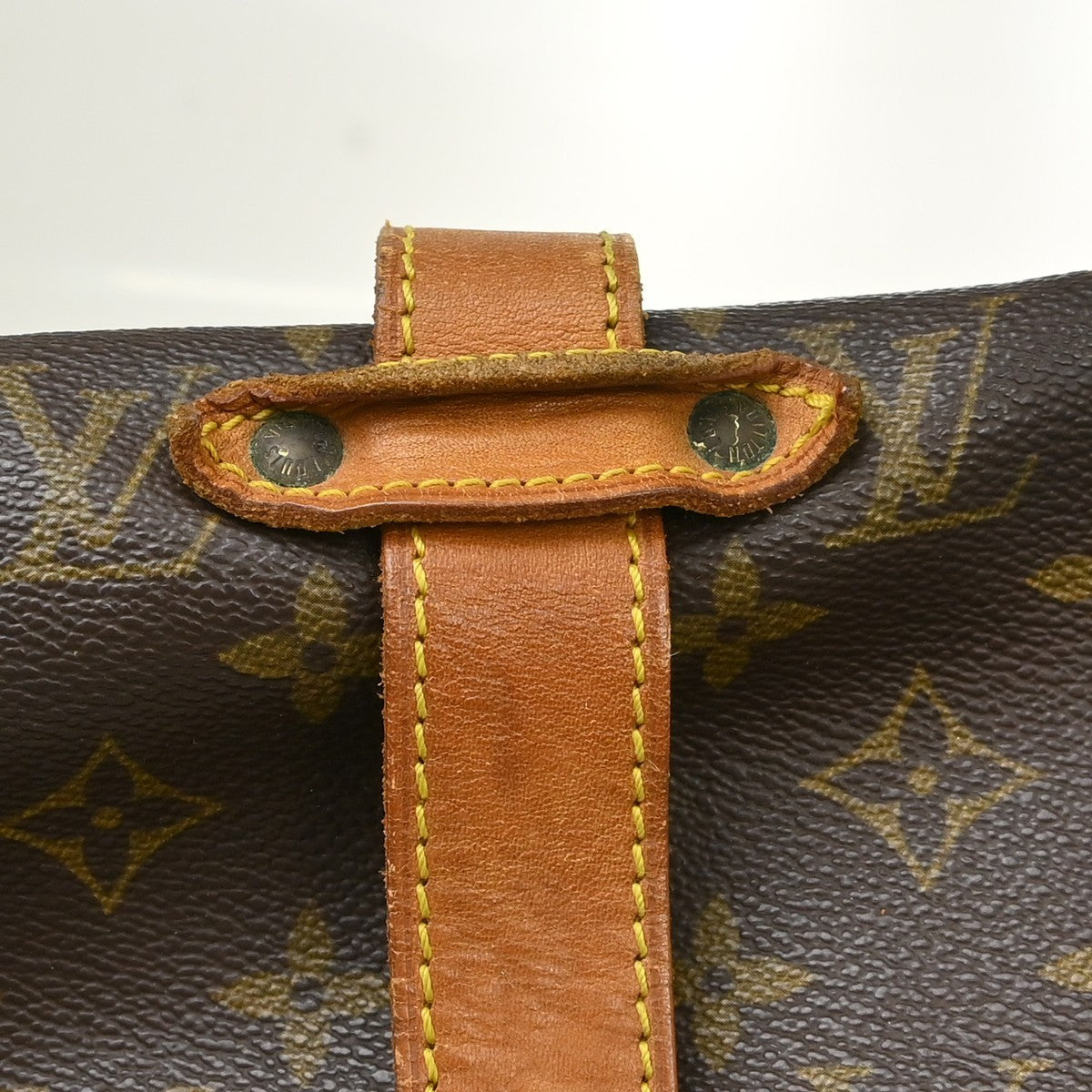 Louis Vuitton Saumur Monogram Canvas Brown Canvas Shoulder Bag Bag (Pre-Owned)