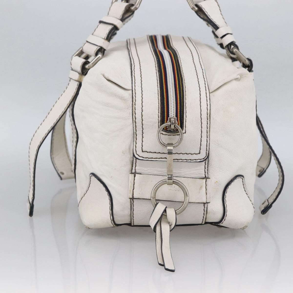 Chloe Handbag Leather White Leather Handbag (Pre-Owned)
