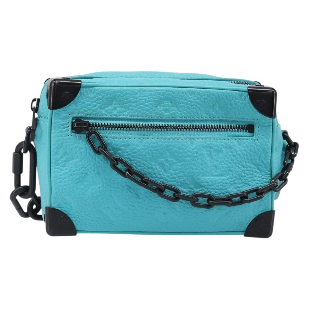 Louis Vuitton Soft Trunk Monogram Taurillon Leather Blue Leather Handbag (Pre-Owned)