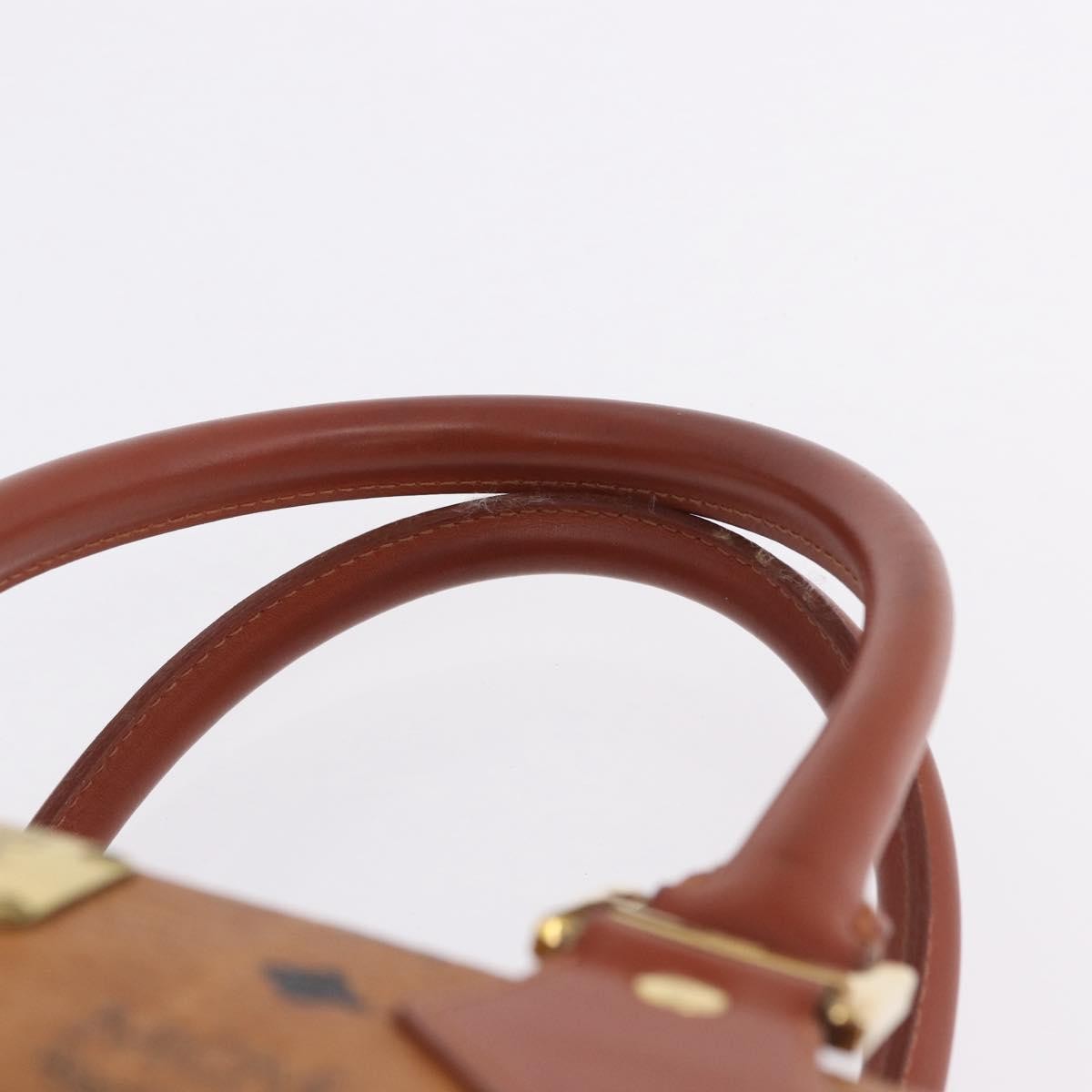 MCM Visetos Logogramme Leather Brown Leather Handbag (Pre-Owned)