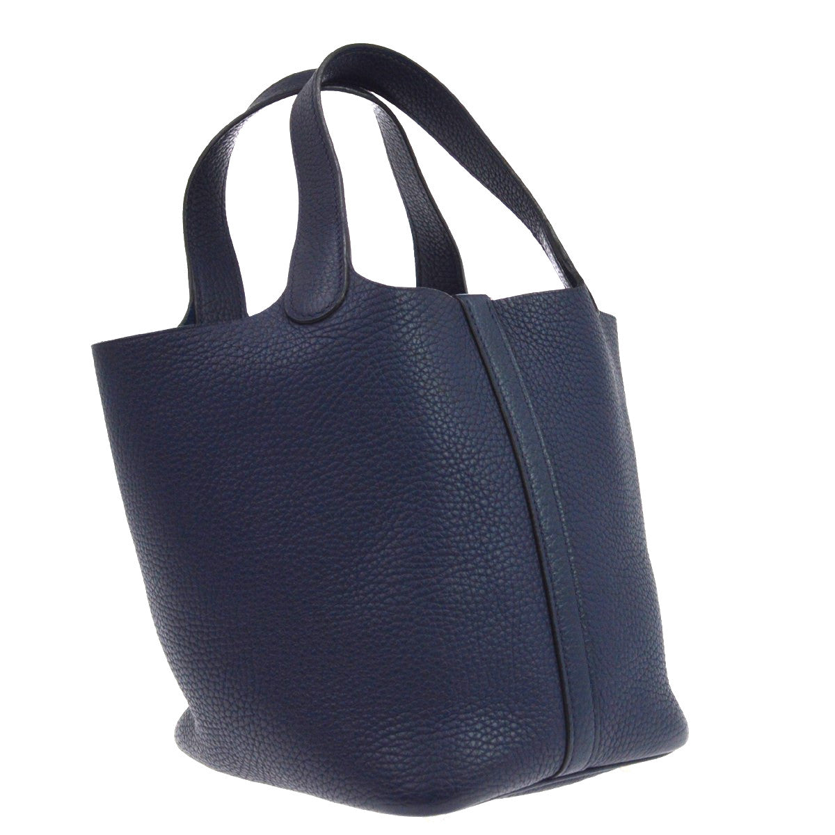Hermes Picotin Lock Clemence Blue Leather Handbag (Pre-Owned)