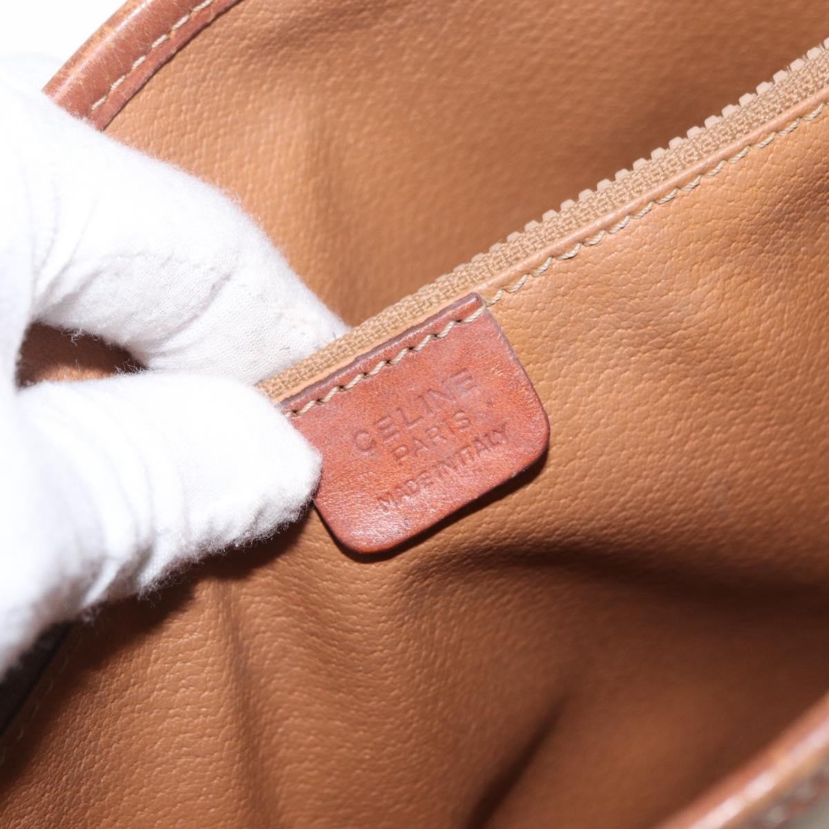 Celine Vintage Macadam Canvas Beige Canvas Backpack Bag (Pre-Owned)