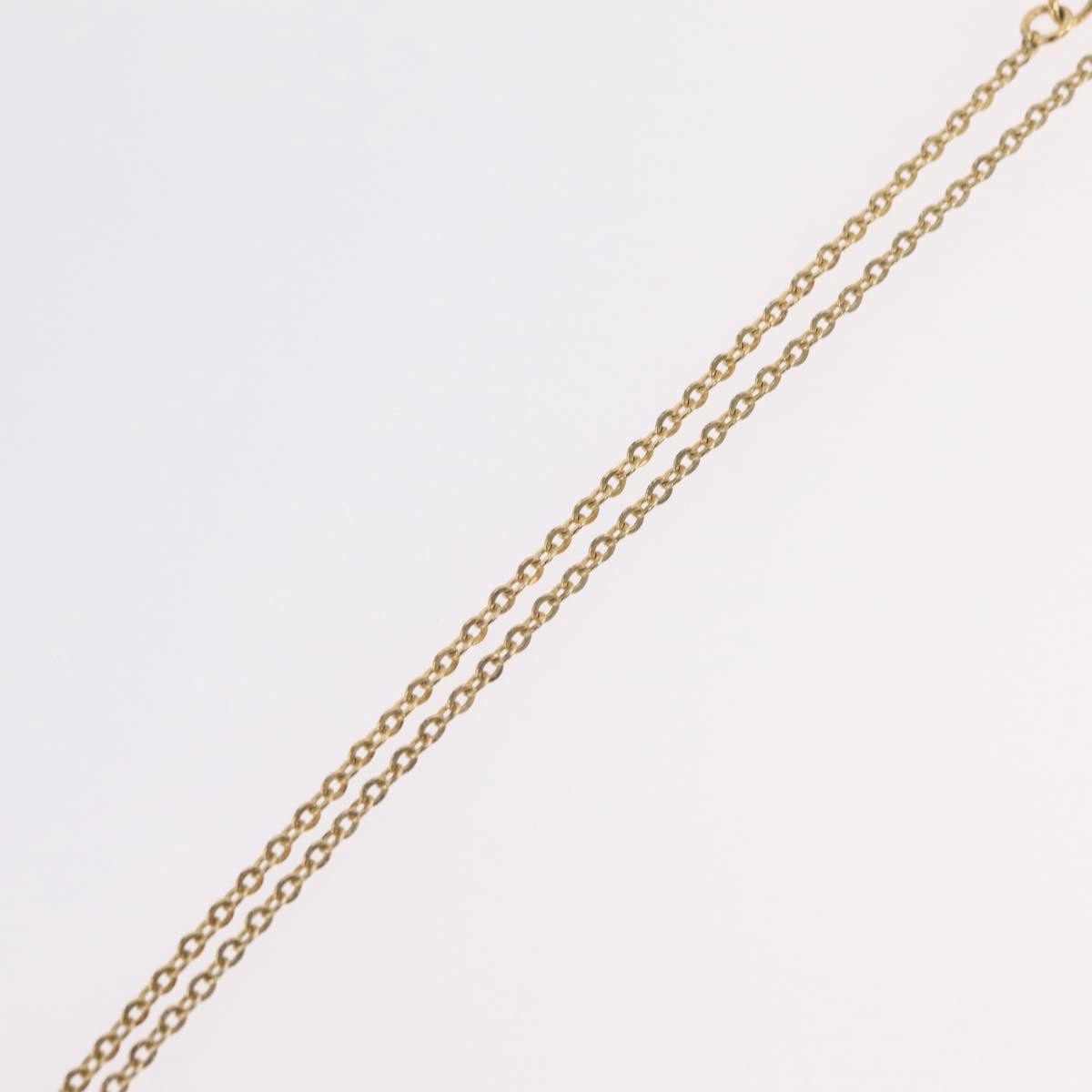 Christian Dior Logo Heart Pendant Metal Gold Metal Necklace Jewelry (Pre-Owned)