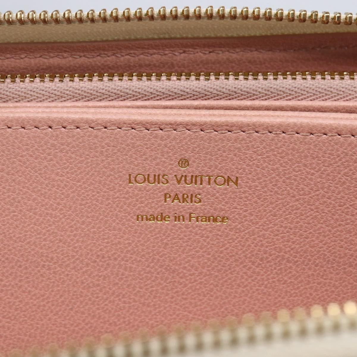 Louis Vuitton Coussin Zippy Monogram Embossed Lambskin Pink Canvas Wallets Accessory (Pre-Owned)