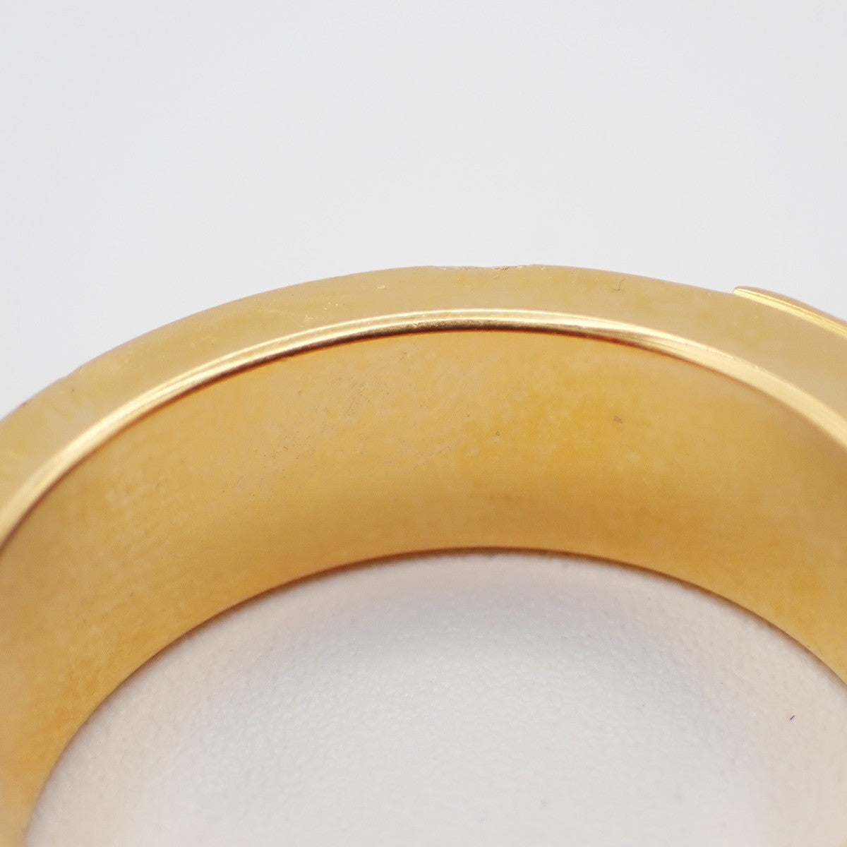 Hermes Kelly Gavroche Gold Plated And Leather Gold Gold_Plated Ring Jewelry (Pre-Owned)