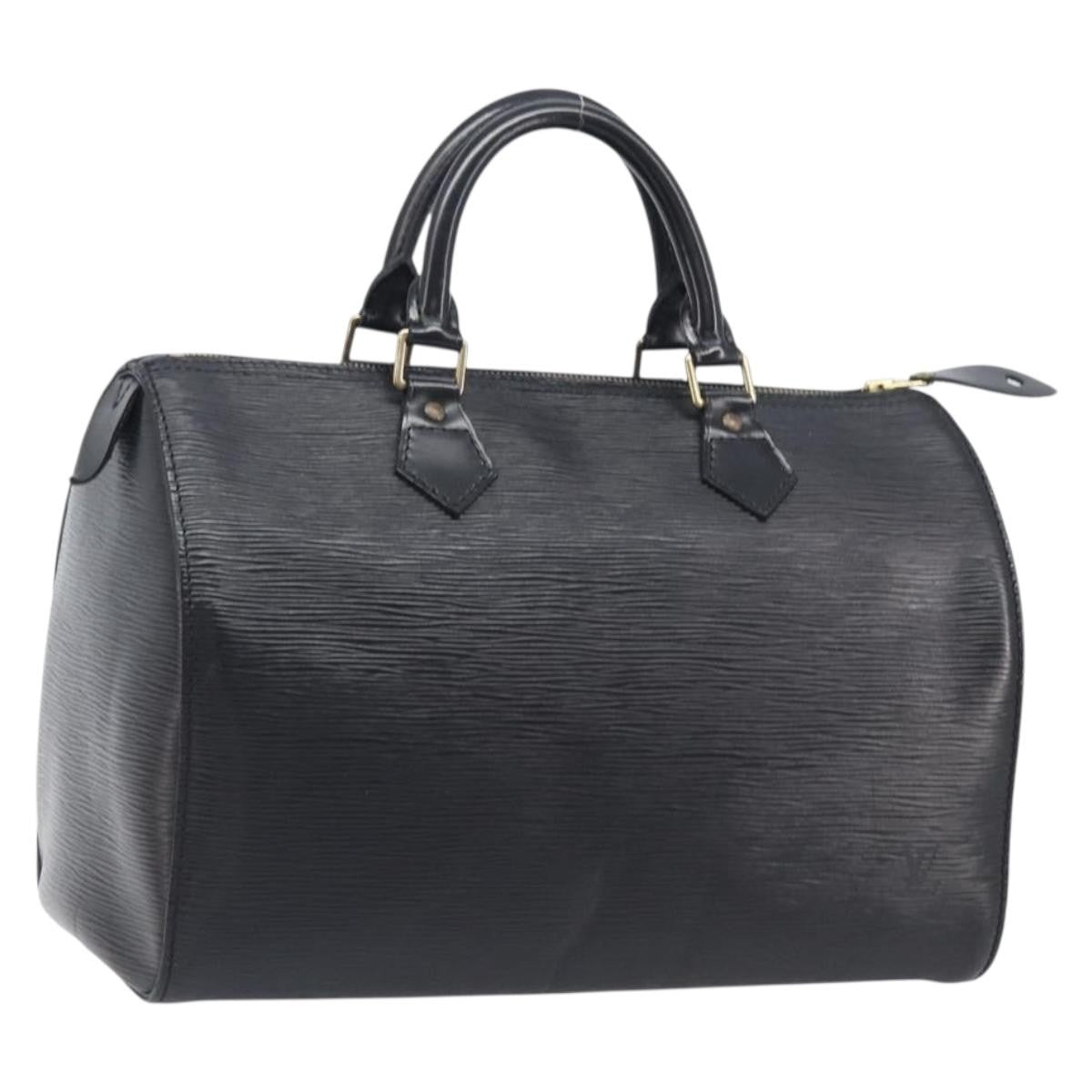 Louis Vuitton Speedy Epi Leather Black Leather Handbag (Pre-Owned)