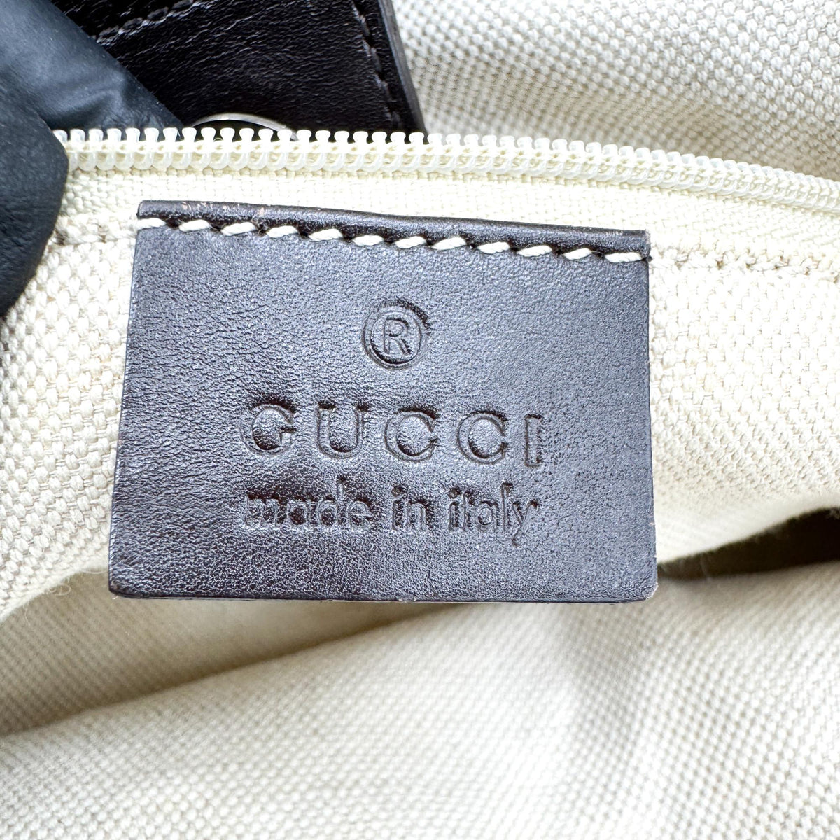 Gucci Sukey Tote Gg Canvas And Leather Beige Canvas Tote Bag Bag (Pre-Owned)