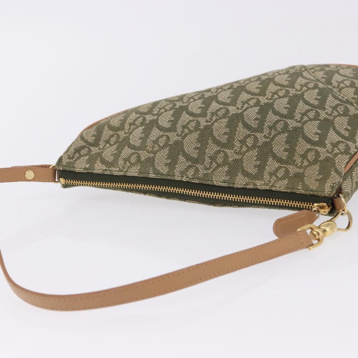 Christian Dior Saddle Canvas Khaki Canvas Handbag (Pre-Owned)
