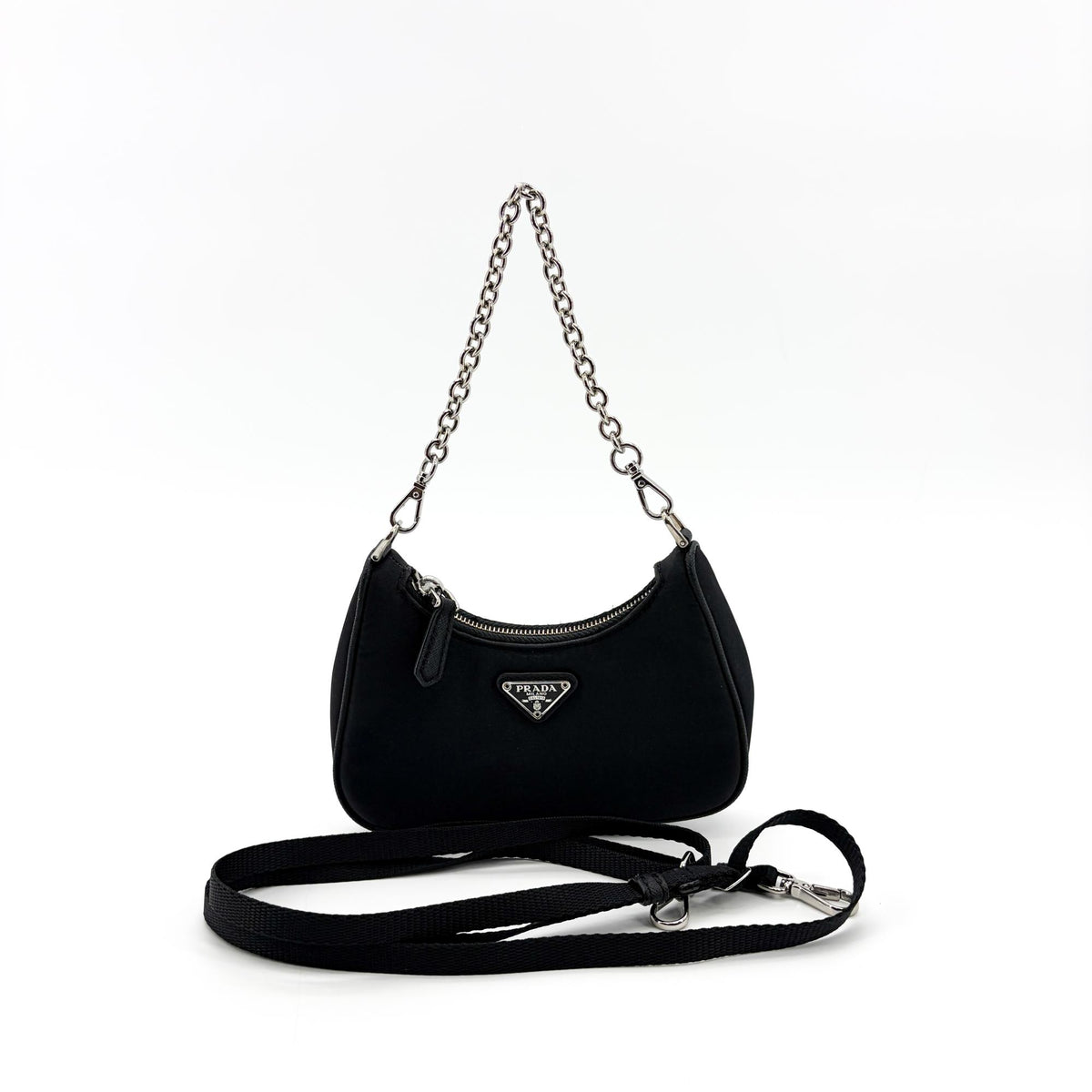Prada Re-Edition Tessuto Black Nylon Shoulder Bag Bag (Pre-Owned)