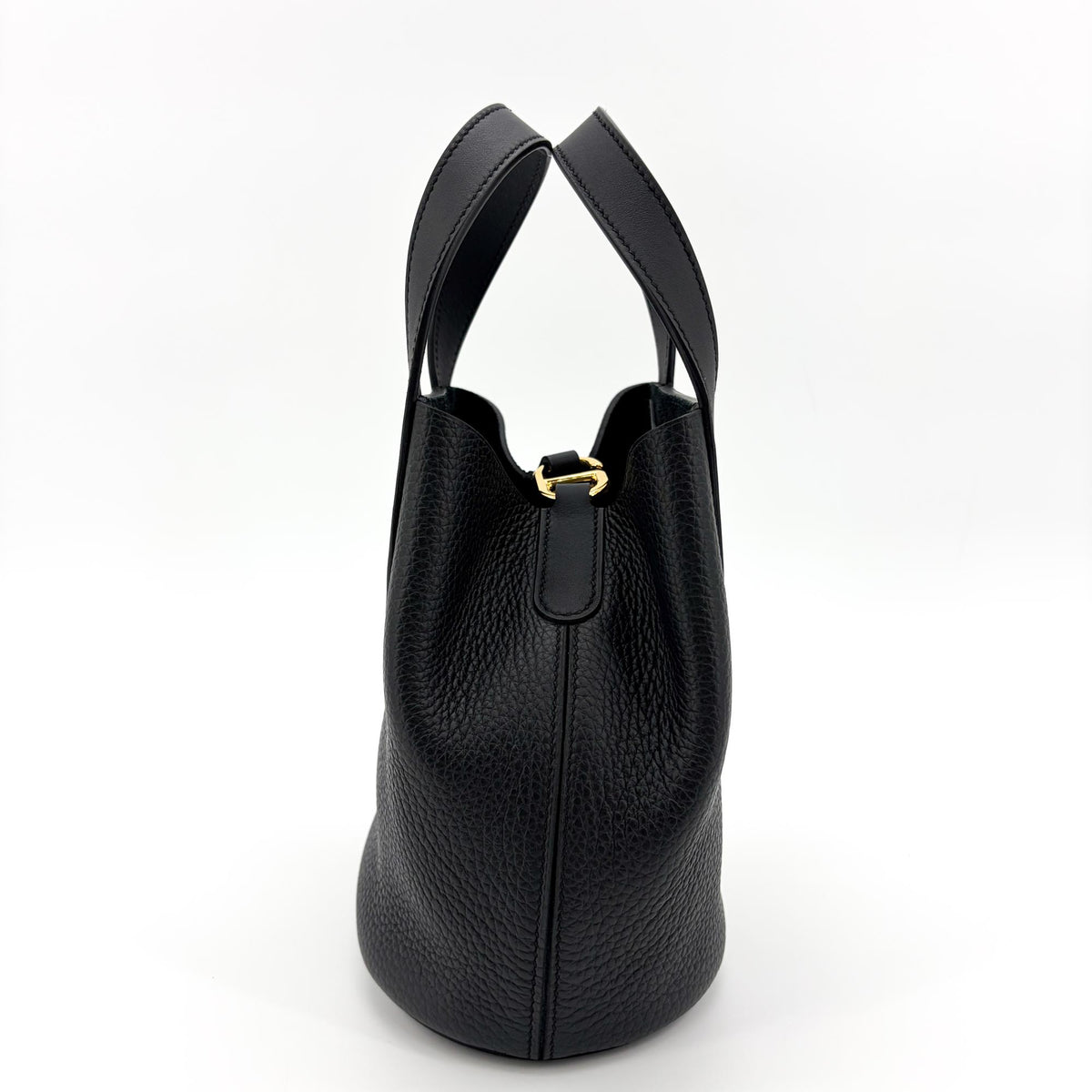 Hermes In-The-Loop Clemence With Swift Black Leather Handbag (Pre-Owned)