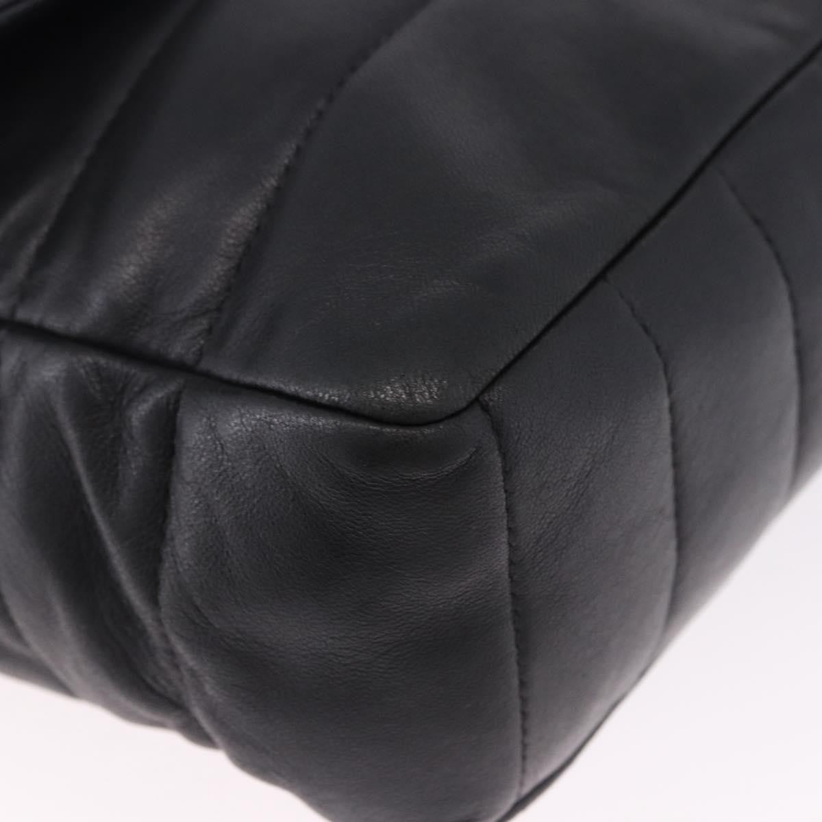 Chanel Vintage Reissue Flap Horizontal Quilt Lambskin Black Leather Shoulder Bag Bag (Pre-Owned)