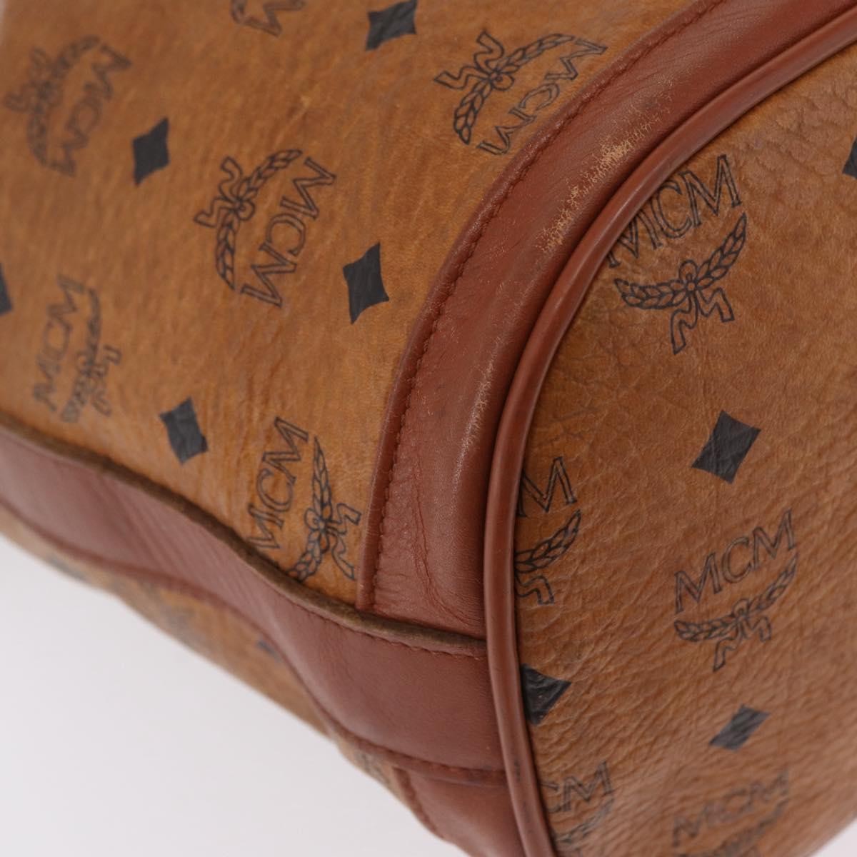 MCM Drawstring Leather Brown Leather Shoulder Bag Bag (Pre-Owned)