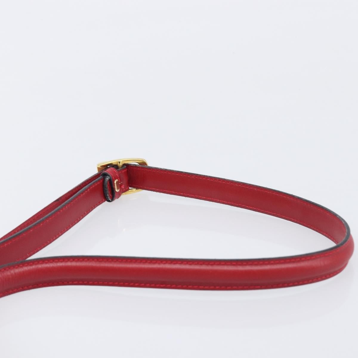 Bally Vintage Leather Red Leather Shoulder Bag Bag (Pre-Owned)