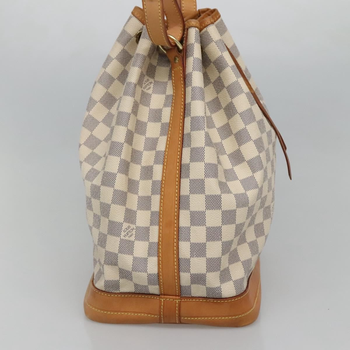Louis Vuitton Noe Damier Ebene White Canvas Shoulder Bag Bag (Pre-Owned)