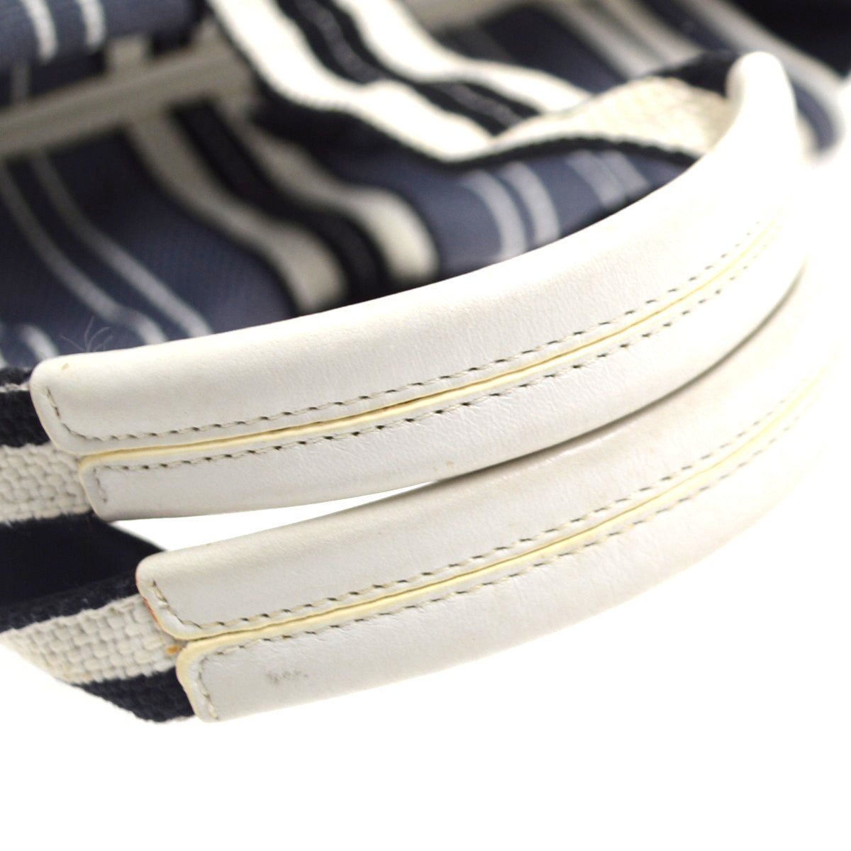 Chanel Vintage Pocket Striped Canvas Multicolour Canvas Tote Bag Bag (Pre-Owned)