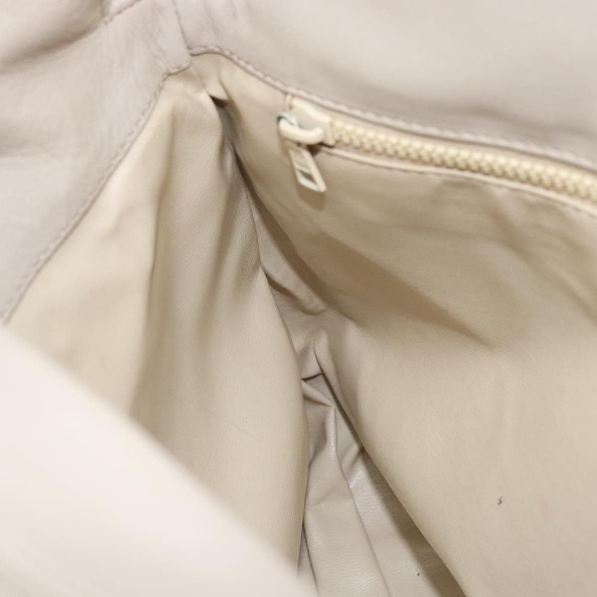 Celine Vintage Leather Beige Leather Shoulder Bag Bag (Pre-Owned)