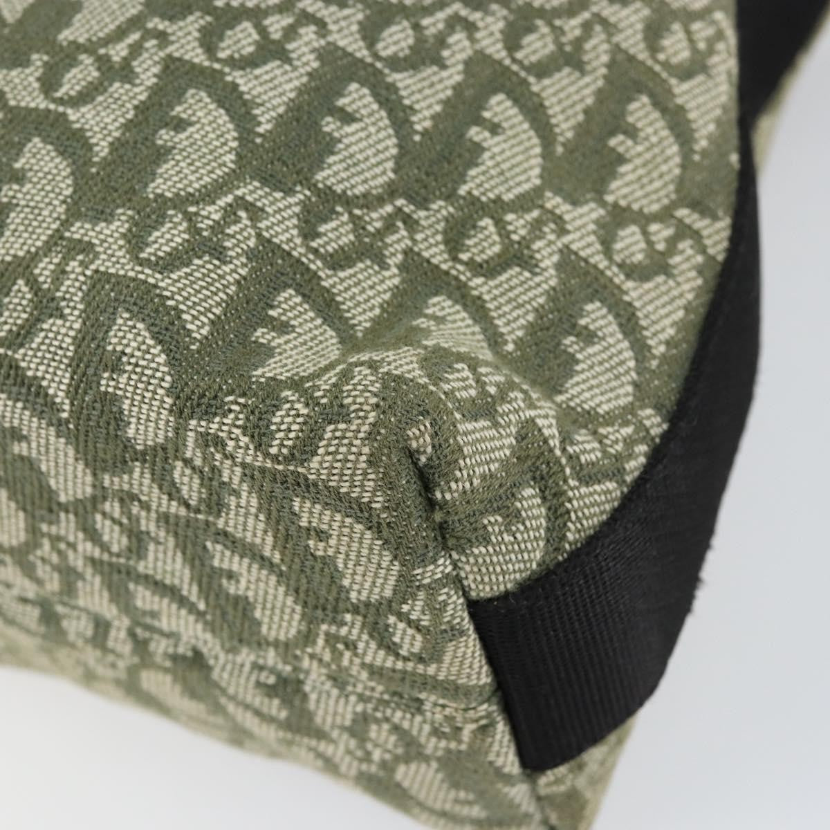 Christian Dior Vintage Trotter Canvas Green Canvas Shoulder Bag Bag (Pre-Owned)