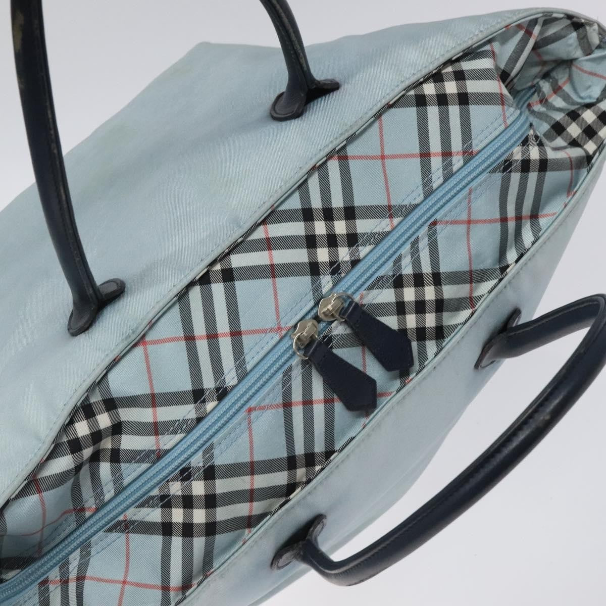 Burberry Nova Check Blue Label Nylon Blue Nylon Handbag (Pre-Owned)