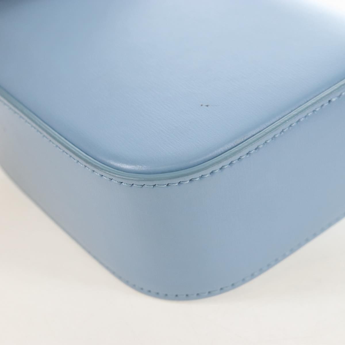 Celine Claude Leather Blue Leather Shoulder Bag Bag (Pre-Owned)