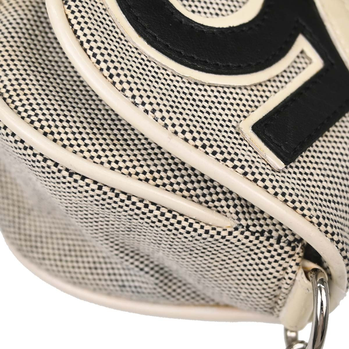 Chanel Camellia No.5 Flap Canvas Black Canvas Handbag (Pre-Owned)