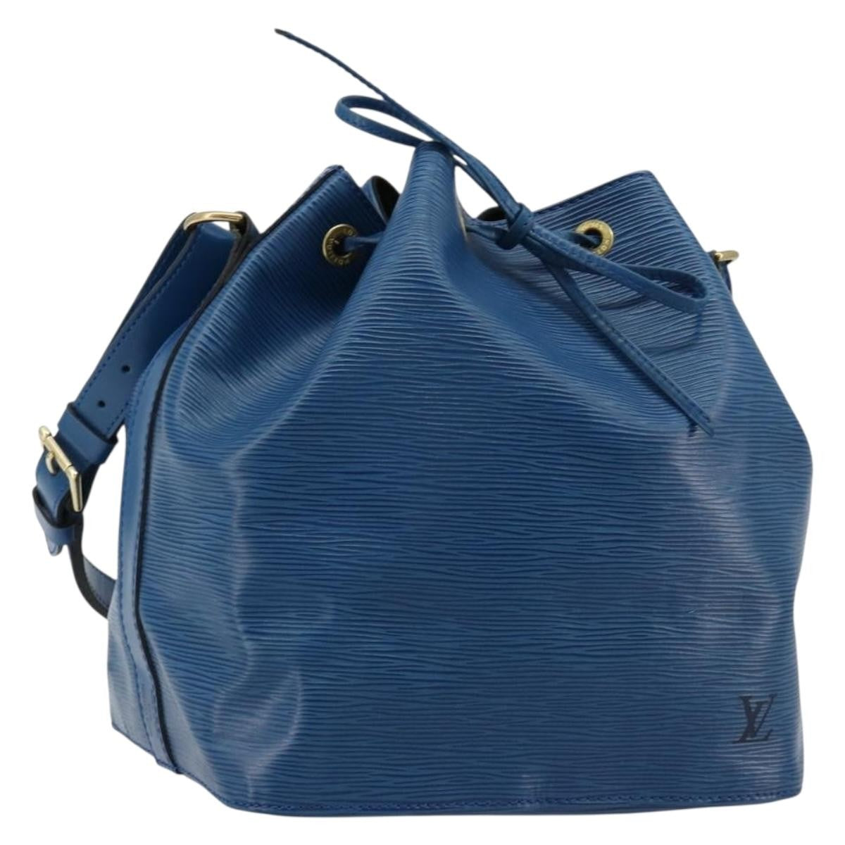Louis Vuitton Petit Noe Epi Leather Blue Leather Shoulder Bag Bag (Pre-Owned)