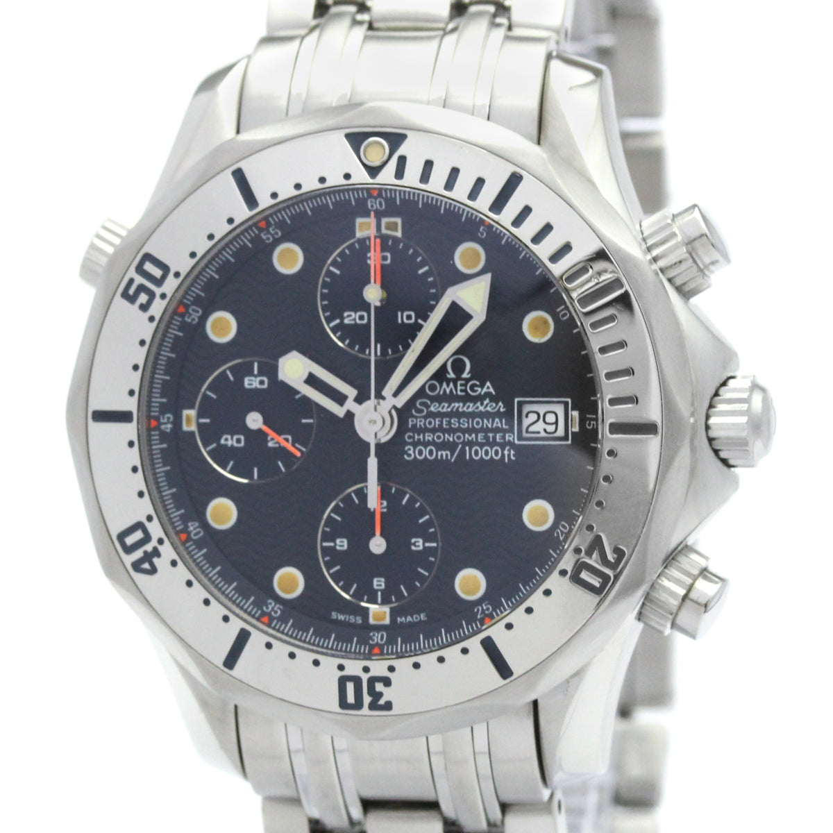 Omega Seamaster Diver 300M Chronometer Chronograph Automatic Stainless Steel Watch (Pre-Owned)