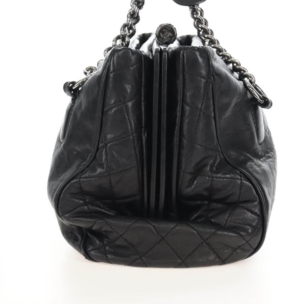 Chanel Perfect Day Leather Black Leather Tote Bag Bag (Pre-Owned)