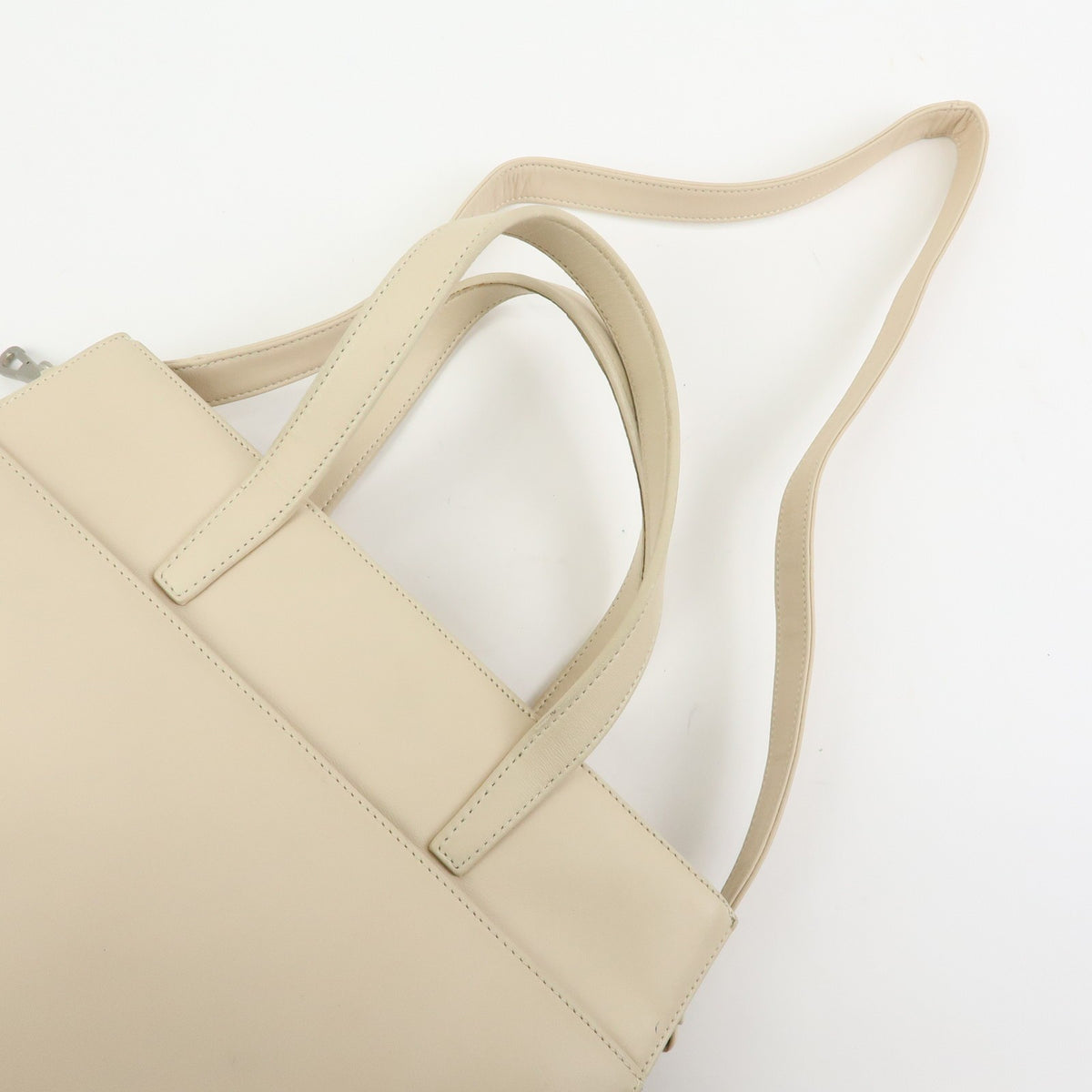 Loewe Anagram Leather Beige Leather Tote Bag Bag (Pre-Owned)
