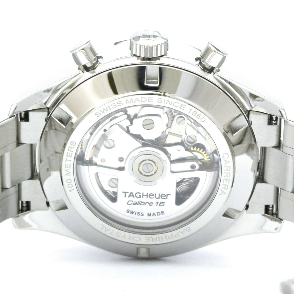 Tag Heuer Carrera Calibre 16 Heritage Chronograph Automatic Watch Stainless Steel 41 None Watch (Pre-Owned)