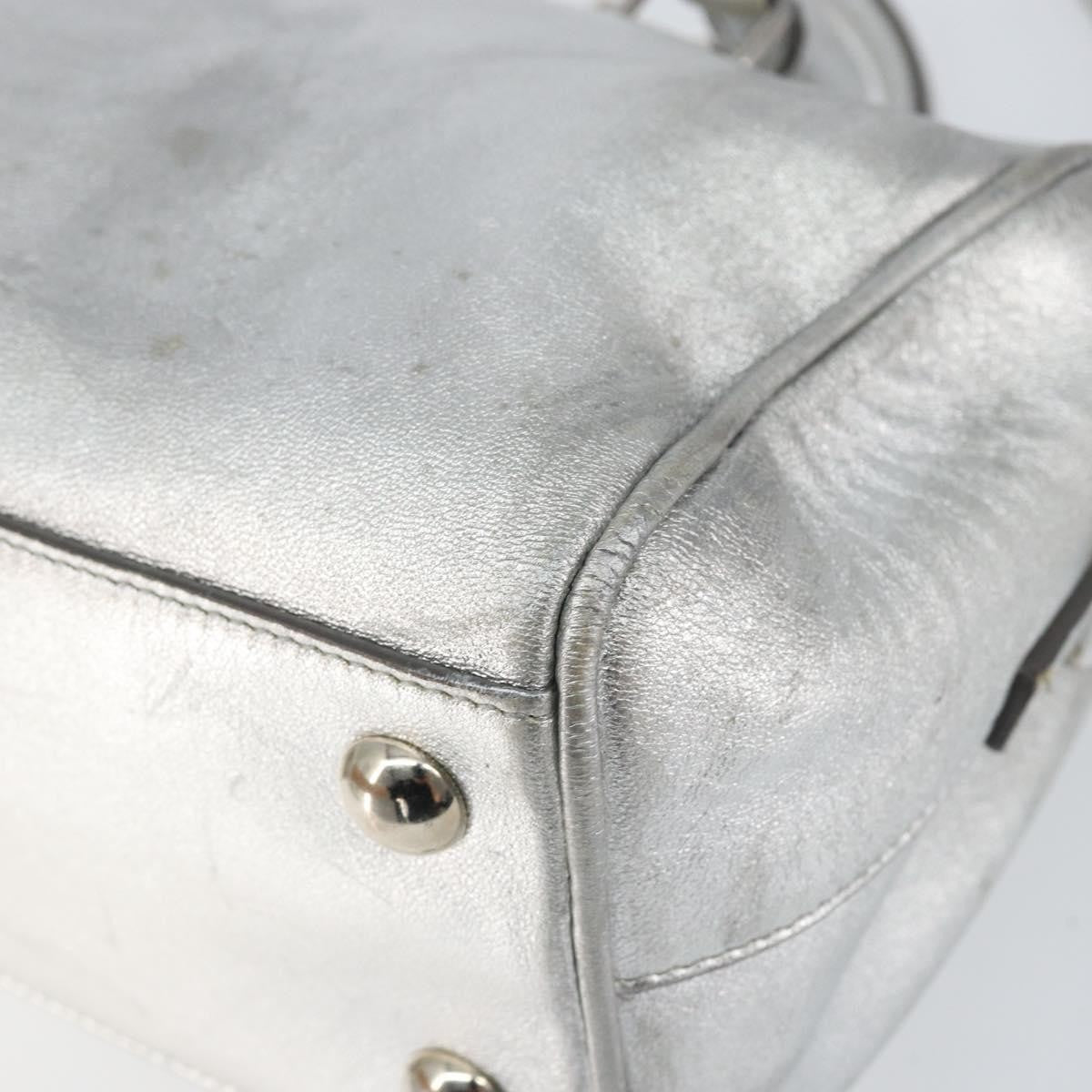 Saint Laurent Classic Duffle Leather Silver Leather Handbag (Pre-Owned)