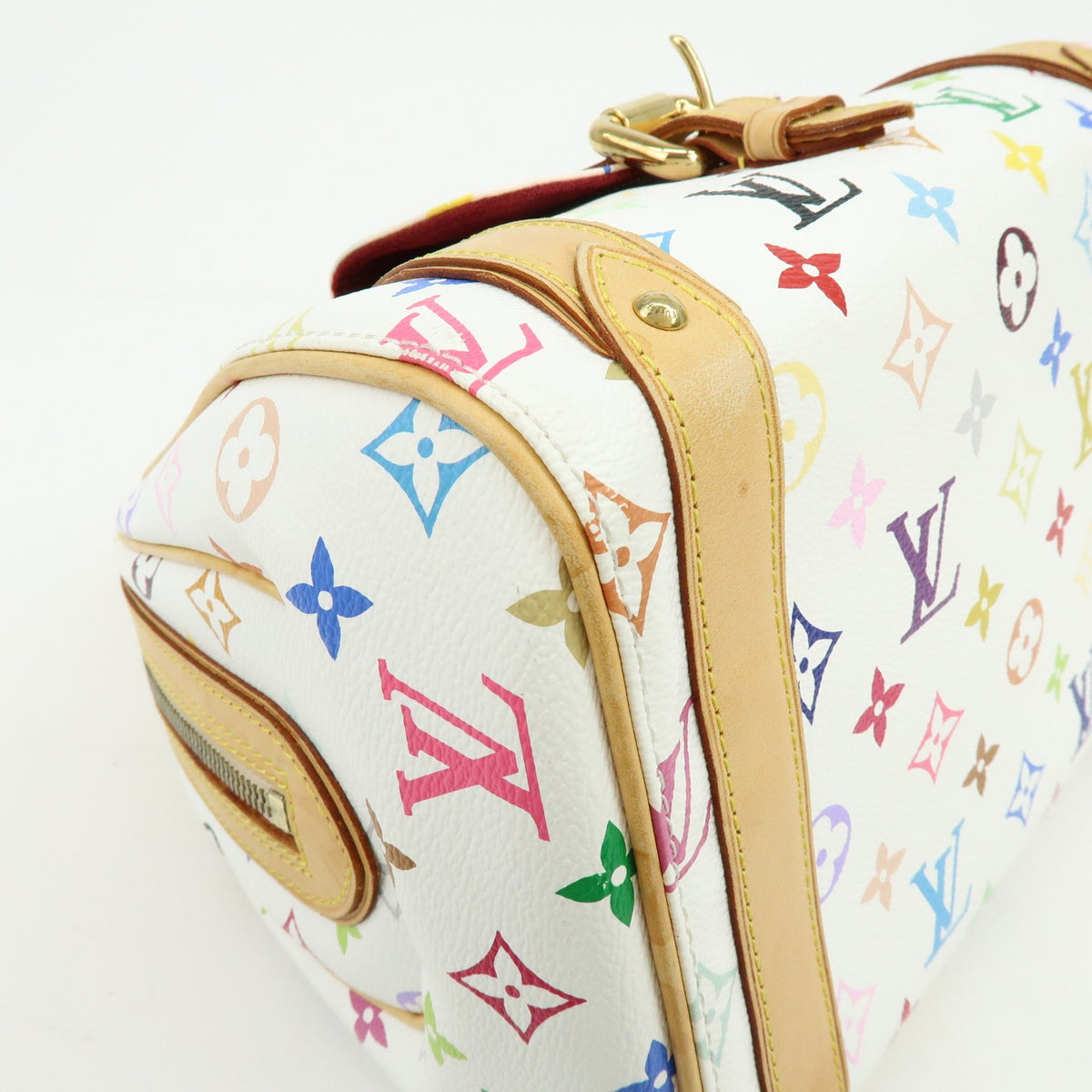 Louis Vuitton Priscilla Monogram Multicolor White Canvas Handbag (Pre-Owned)
