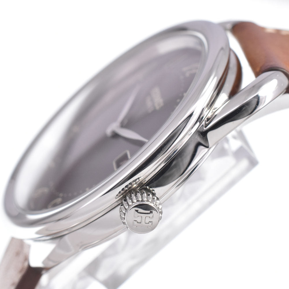 Hermes Arceau Quartz Stainless Steel And Alligator Watch (Pre-Owned)