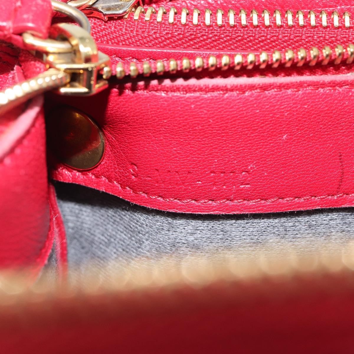 Celine Trio Leather Red Leather Crossbody Bag Bag (Pre-Owned)