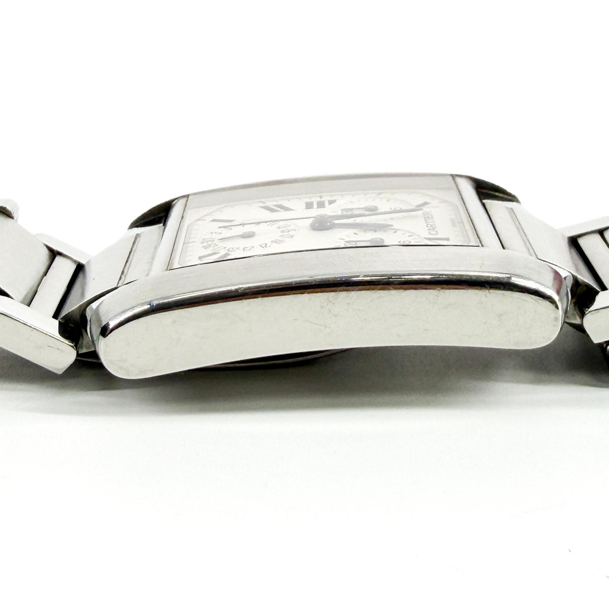 Cartier Tank Francaise Chronoflex Chronograph Quartz Stainless Steel Watch (Pre-Owned)