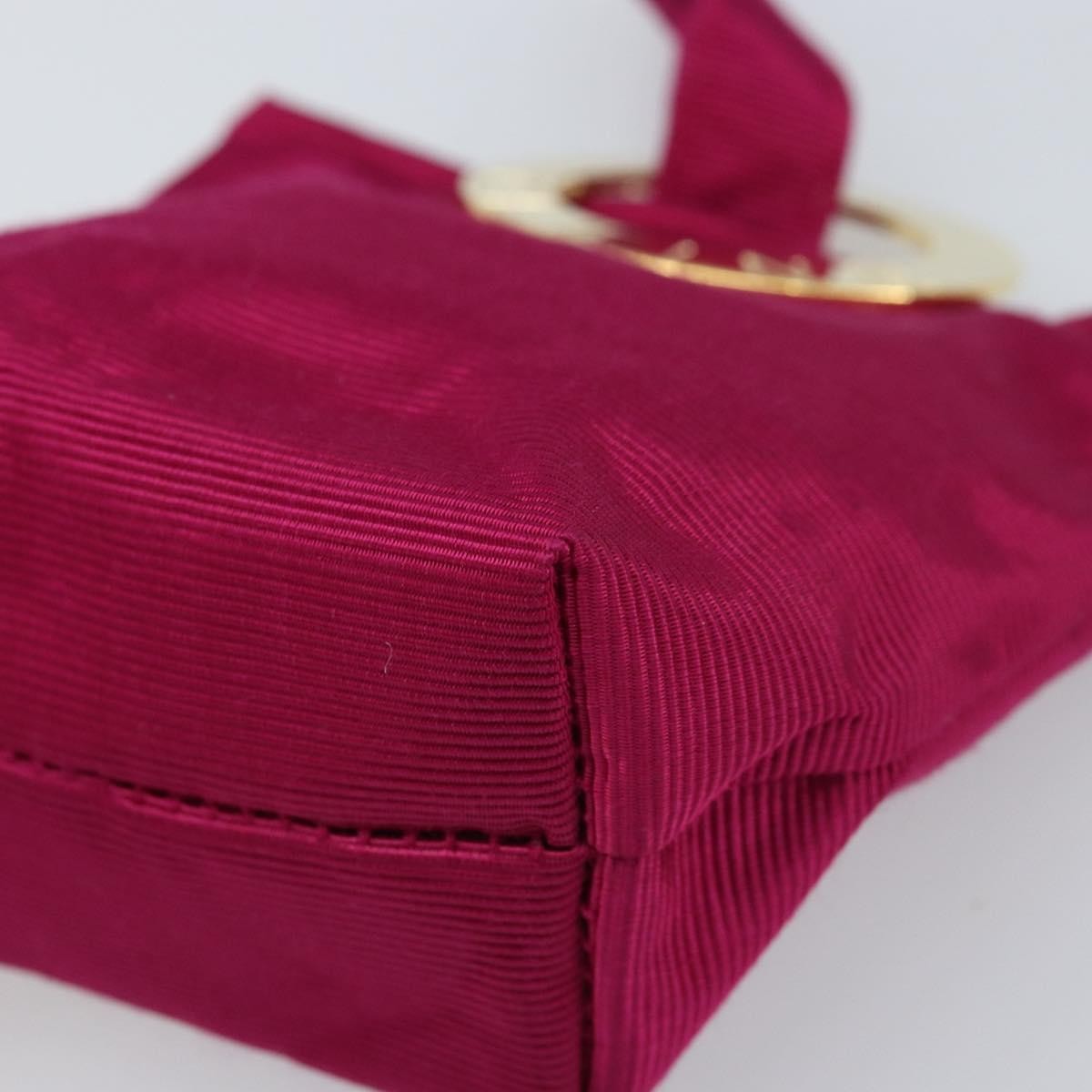 Celine Circle Logo Canvas Pink Canvas Clutche & Pouche Bag (Pre-Owned)