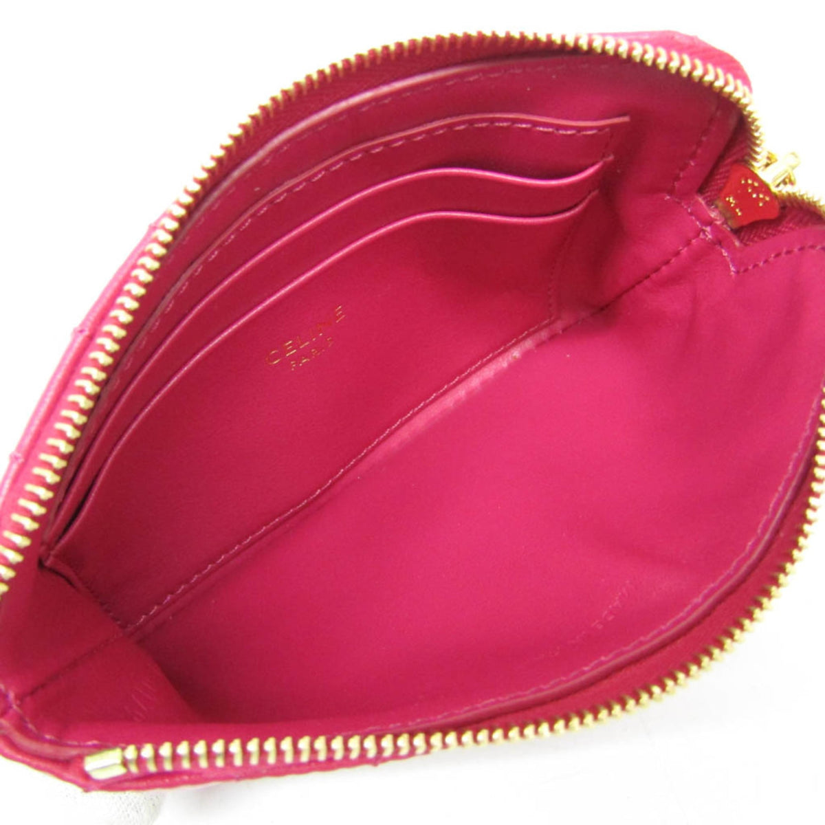 Celine C Charm Quilted Leather Pink Leather Clutche & Pouche Bag (Pre-Owned)