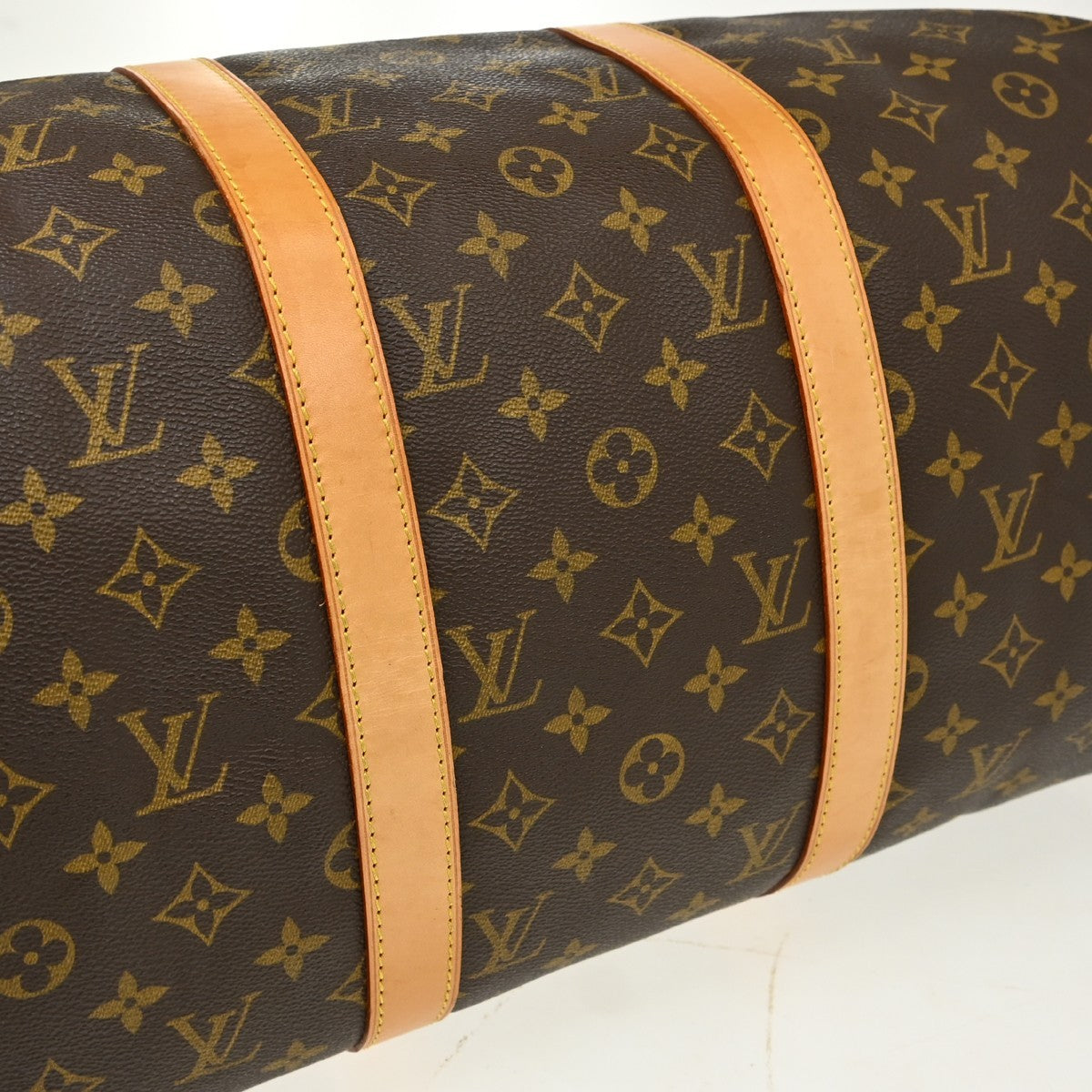 Louis Vuitton Keepall Monogram Canvas Brown Canvas Travel Bag Bag (Pre-Owned)