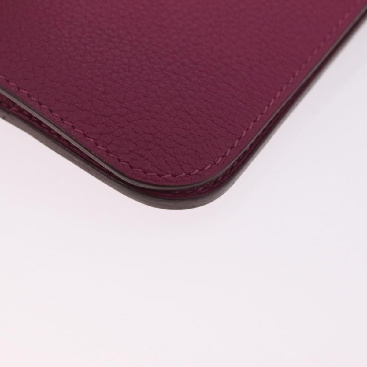 Hermes Dogon Duo Combined Leather Purple Leather Wallets Accessory (Pre-Owned)