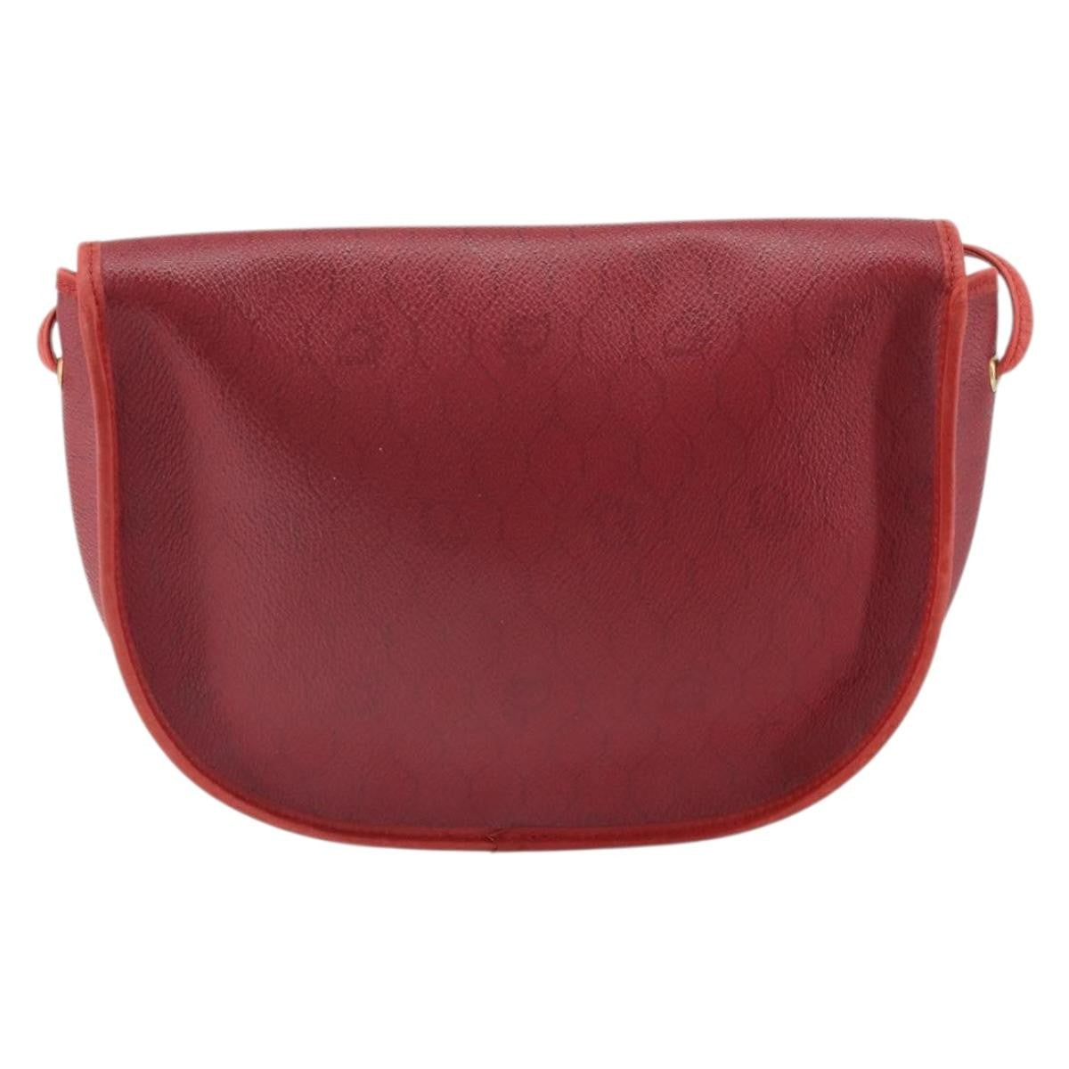 Christian Dior Vintage Honeycomb Flap Coated Canvas Red Pvc Shoulder Bag Bag (Pre-Owned)