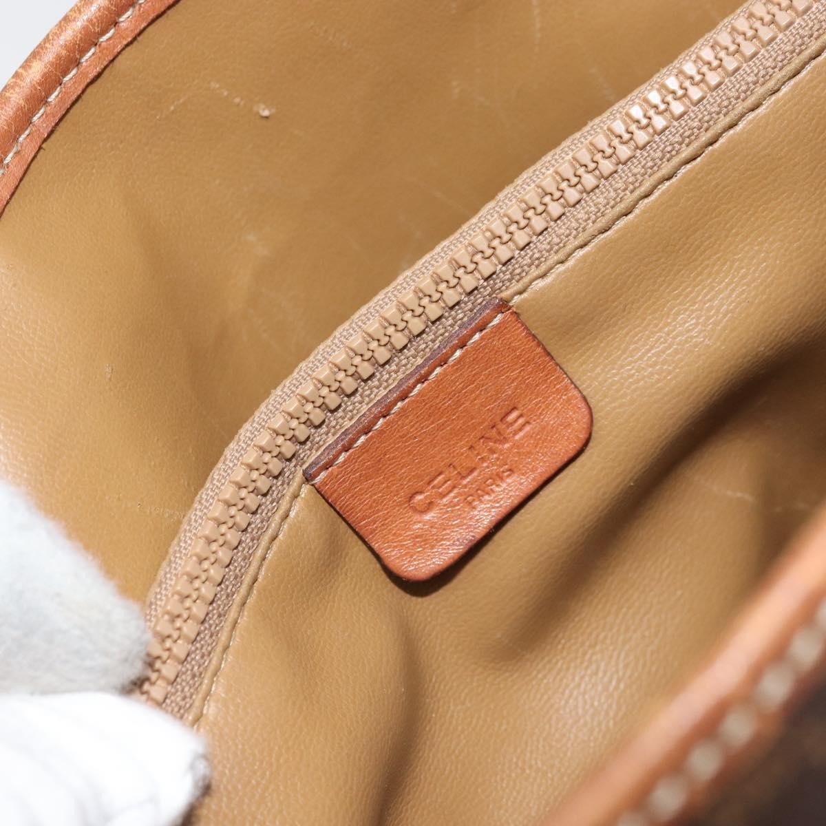 Celine Vintage Macadam Canvas Brown Canvas Shoulder Bag Bag (Pre-Owned)