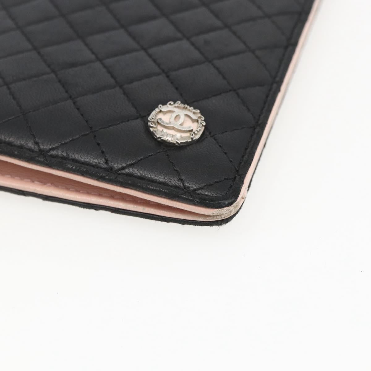 Chanel Vintage Cc Bifold Leather Black Leather Wallets Accessory (Pre-Owned)